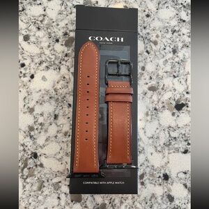 Coach leather Apple Watch band.